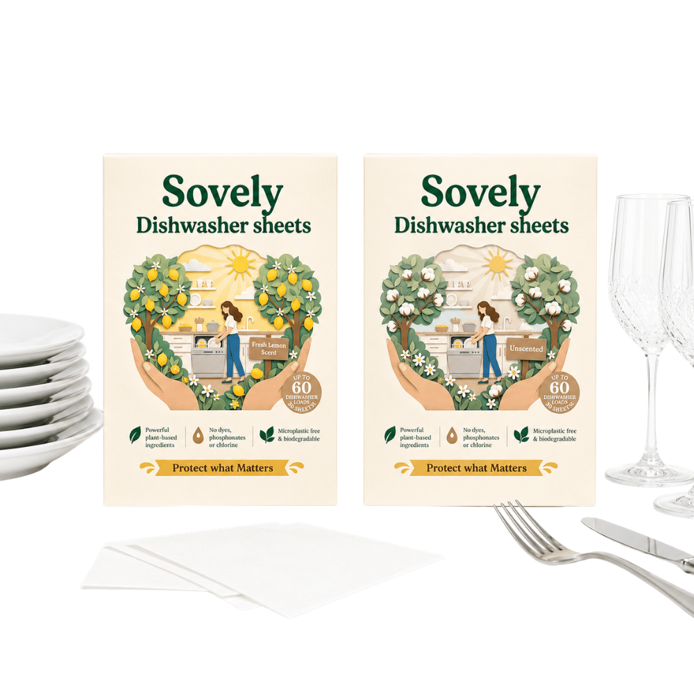 Eco-Friendly Dishwasher Sheets (Fresh Lemon + Unscented)